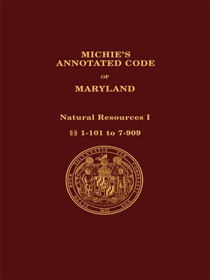 cover image of Michie's Annotated Code of Maryland